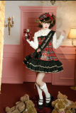 Sweet Tea Bear Plaid Lolita Dress, Cape, Hat and Ribbon
