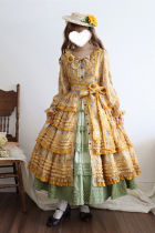 Miss Point Garden Sunflower Tiered Skirt Lolita One Piece Dress