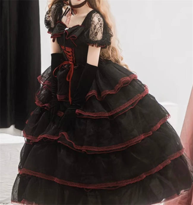 Plus Size Dress with Tiered Skirt