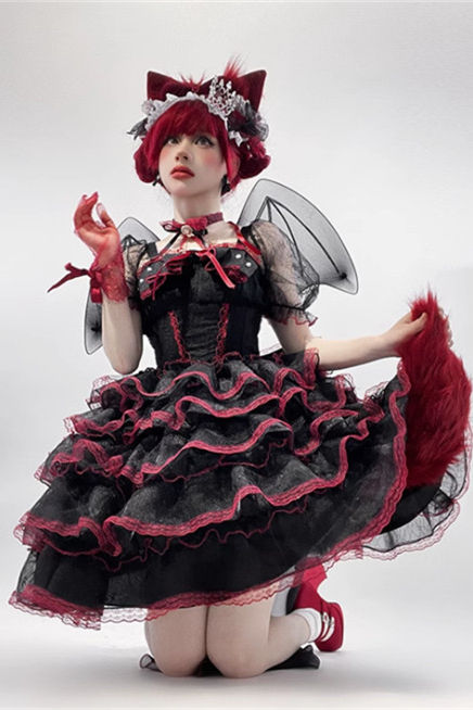 Plus Size Dress with Tiered Skirt