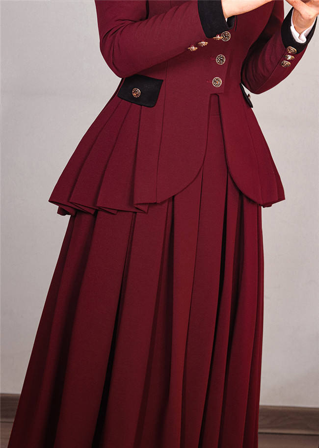 Foxtrot Lolita Plus Size Friendly Vintage Skirt and Coat Set