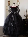 Black Rose Plus Size Friendly Hime Lolita Dress