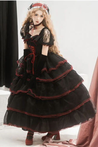 Tiered Skirt Plus Size Hime Lolita Dress
