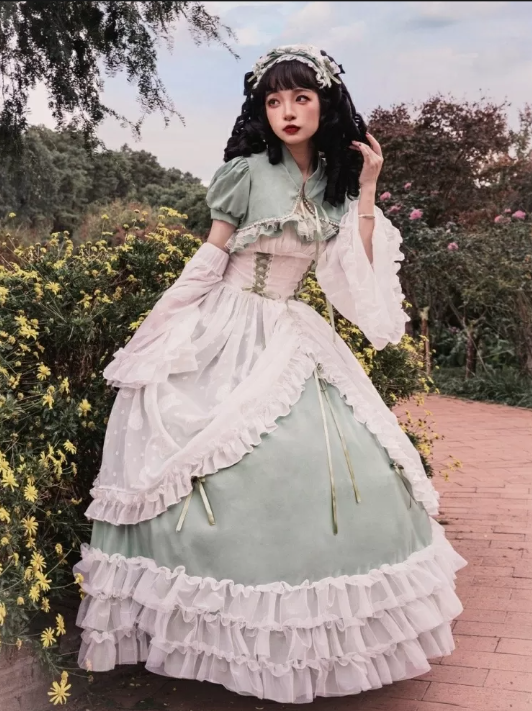 Green Plus Size Friendly Hime Lolita Dress
