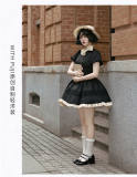 Withpuji Windsor Pact Black Short Sleeves Lolita Dress