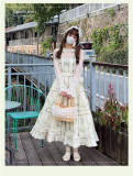 Camellia Print Lolita Jumper Dress and Headband