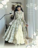 Camellia Print Lolita Jumper Dress and Headband