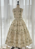 Camellia Print Lolita Jumper Dress and Headband