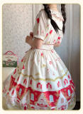 Red House Print Lolita Dress and Headband