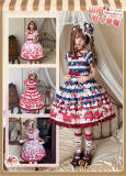 Cream Strawberry Sweet Lolita Dress and Side Clip