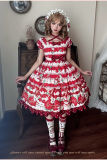 Cream Strawberry Sweet Lolita Dress and Side Clip