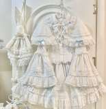 Pray for Snow Fall Cotton Doll Lolita Skirt, Blouse and Cape
