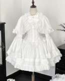 Pray for Snow Fall Cotton Doll Lolita Skirt, Blouse and Cape