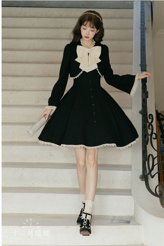 The Piano and the Song Velvet Lolita Dress and Coat