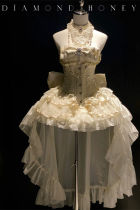 Diamond Honey Halter Neck Formal Dress, Corset and Tailing