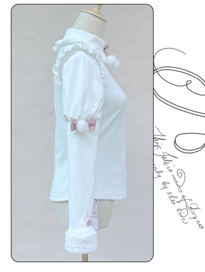 Cat's Paw Embroidery Bottoming Top