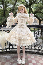White Bird Pearls Bowknots Sweet Lolita Coat