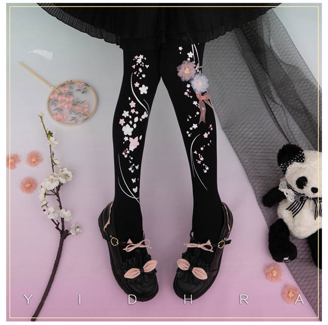 Yidhra Fragrant Peach Blossom Lolita Tights