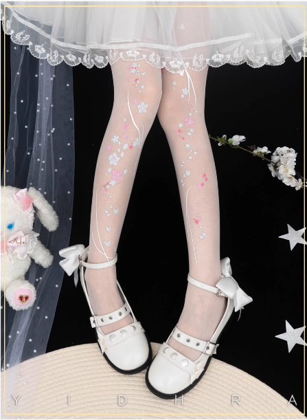 Yidhra Fragrant Peach Blossom Lolita Tights