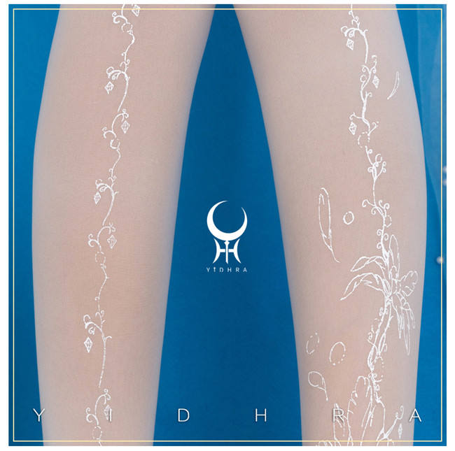 Flower Feather Lolita Tights for Summer
