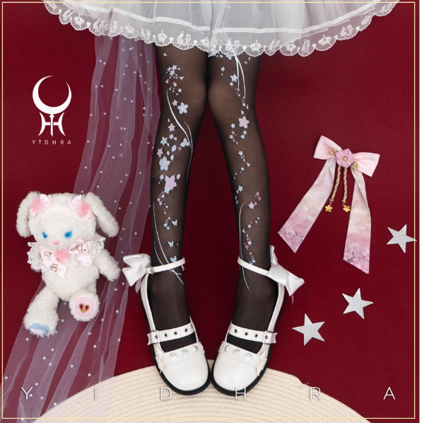 Yidhra Fragrant Peach Blossom Lolita Tights