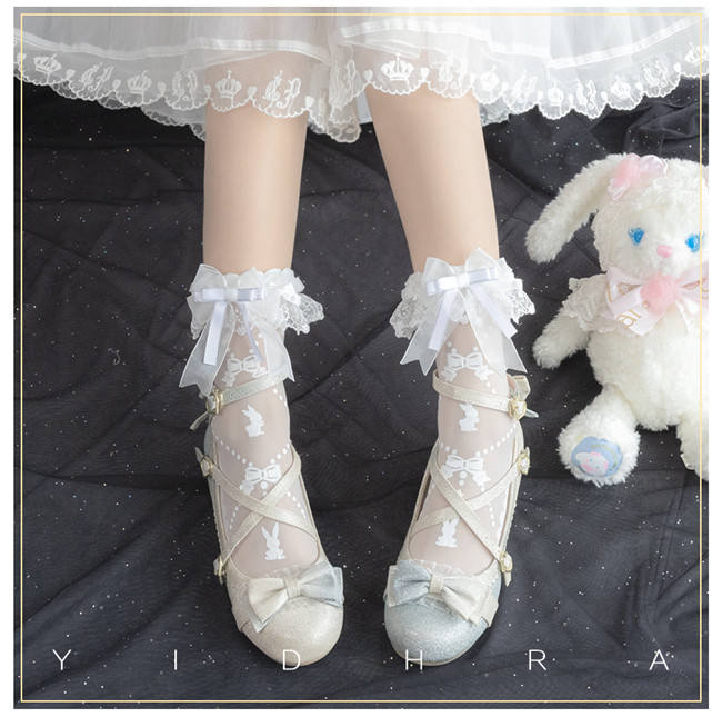 Yidhra Bear and Rabbit Lolita Short Socks
