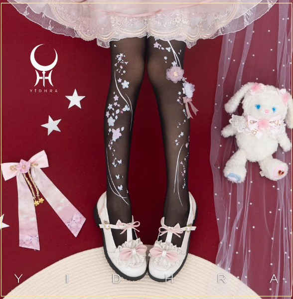 Yidhra Fragrant Peach Blossom Lolita Tights