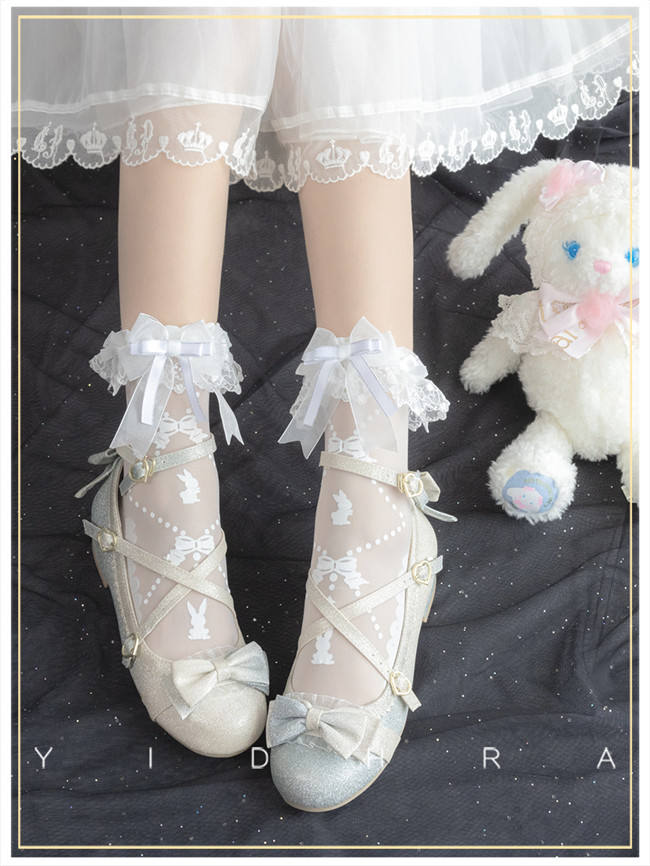 Yidhra Bear and Rabbit Lolita Short Socks