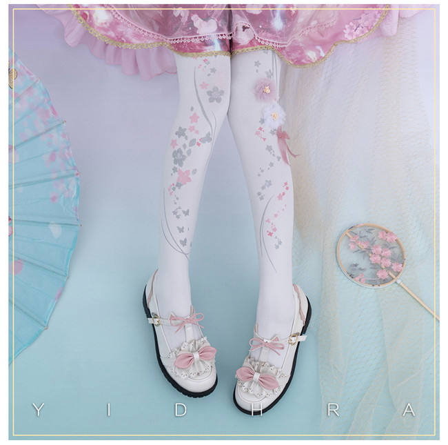 Yidhra Fragrant Peach Blossom Lolita Tights