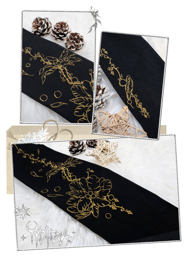 Flower Feather Lolita Tights