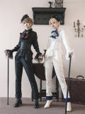 Castle Too Medieval European Style Ouji Coat, Pants Red Coat Size L & Black Red Short Pants Size XL In Stock