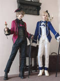 Castle Too Medieval European Style Ouji Coat, Pants Red Coat Size L & Black Red Short Pants Size XL In Stock
