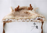 Sweet Ear Warmer Elk Pattern Lolita Hat