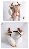 Elk Pattern Ear Warmer Christmas Lolita Headdress