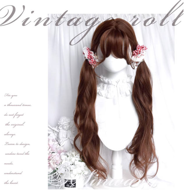 Vintage Roll Long Wavy Lolita Wig 80cm