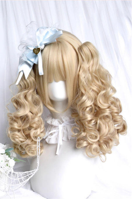 Doughnut Blonde Curly Lolita Wig