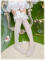 cream yellow above knee socks 60cm -80D