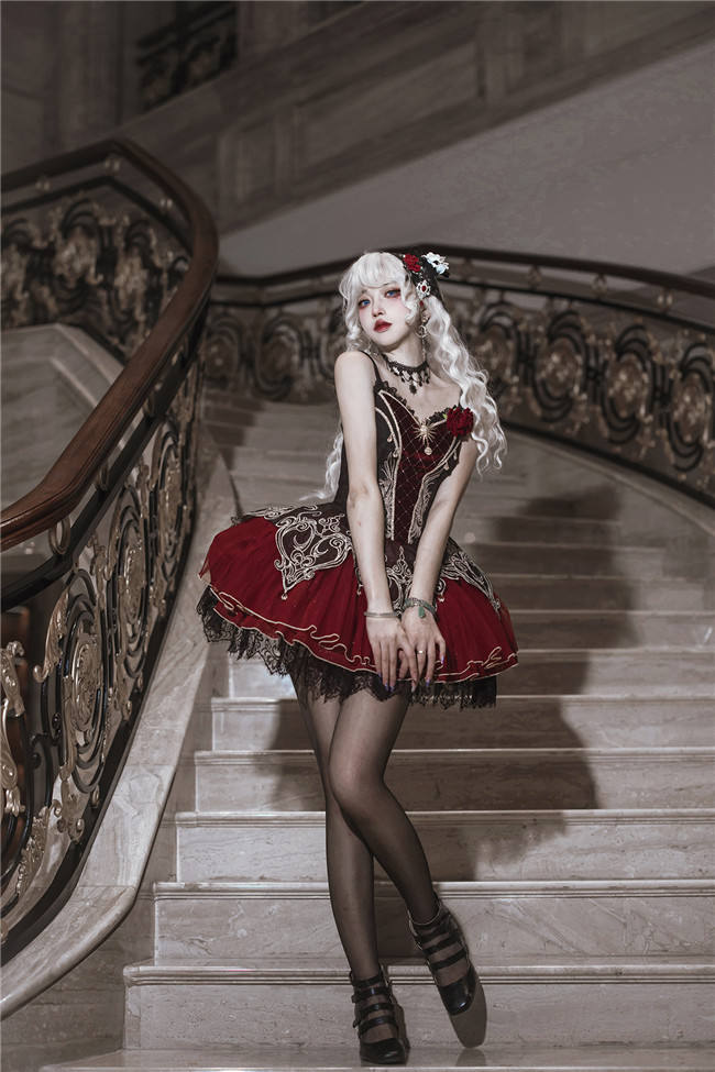 Blood Clan Feast Dark Gothic Lolita Jumper Dress and Bolero