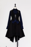 Princess Chronicles Black and Blue Ouji Lolita Blouse, Vest and Pants