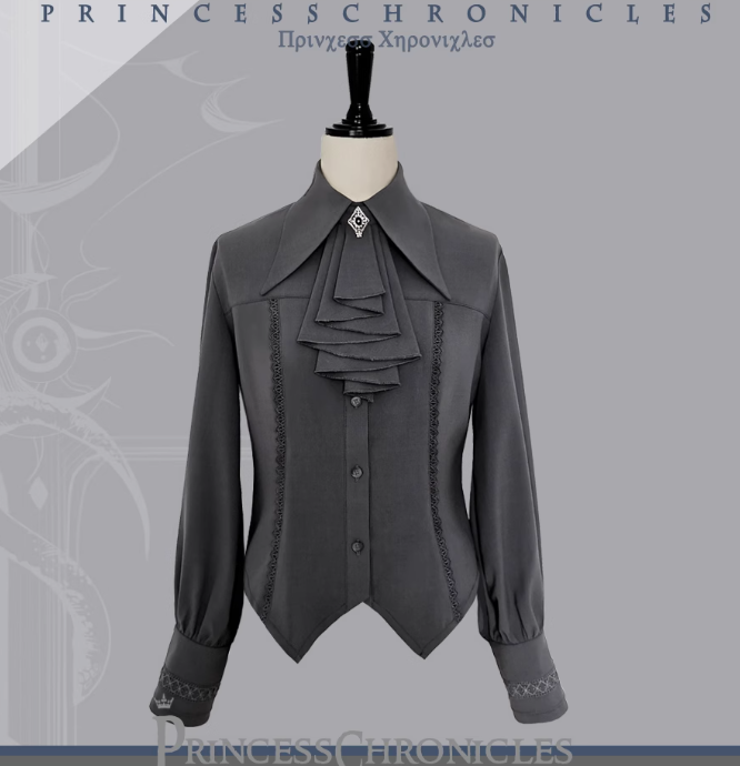 Princess Chronicles Black and Blue Ouji Fashion Blouse, Vest and Pants