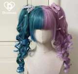 Dcoucou Short Bobo Double Ponytails Curls Lolita Wigs