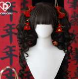 Dcoucou Short Bobo Double Ponytails Curls Lolita Wigs