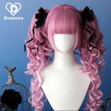 Dcoucou Short Bobo Double Ponytails Curls Lolita Wigs