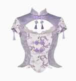 Blood Supply Dragon Prints Jacquard Qi Halloween Top, Skirt and Sleeves