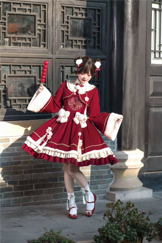 Pray for a Good Harvest Qi Lolita Dress and Coat
