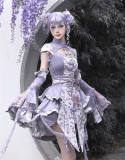 Blood Supply Dragon Prints Jacquard Qi Halloween Top, Skirt and Sleeves