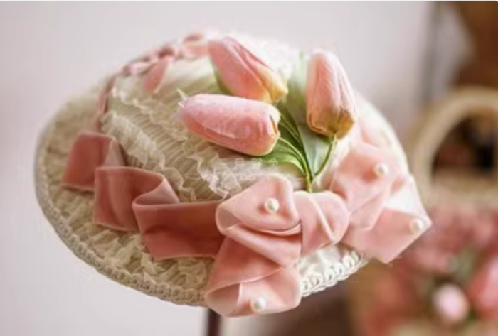 Flowers and Poetry Pink Lolita Dress and Hat