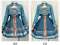 Blue Long JSK + Coat(No XL and 2XL)