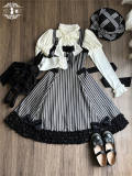Miss Point Classic Chocolate Stripe Lolita Jumper Dress