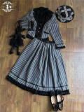 Miss Point Classic Chocolate Stripe Lolita Skirt